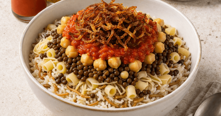 Authentic Egyptian Koshari Recipe (Easy Homemade Street Food Classic)