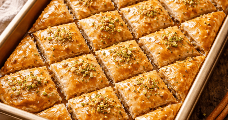 Authentic Baklava Recipe with Honey & Walnuts