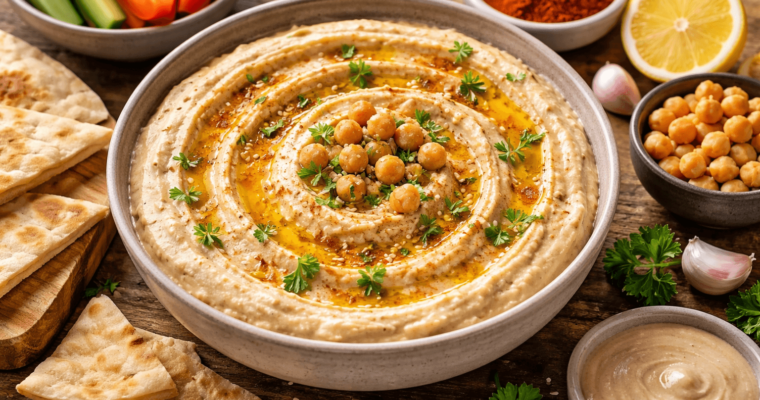 Creamy Hummus Recipe – Smooth, Fluffy & Authentic Middle Eastern Dip