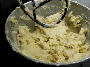 combining flour for soft Egyptian butter cookies texture