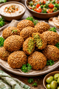 easy Egyptian falafel recipe crispy taameya with herbs and sesame seeds
