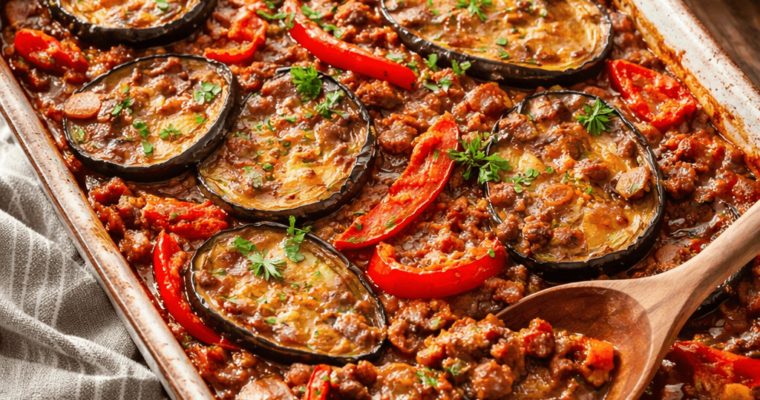Egyptian Moussaka with Eggplant casserole