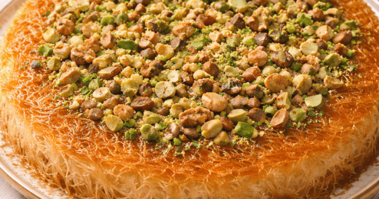 Kunafa with Cheese Recipe – Crispy, Golden & Authentic Middle Eastern Dessert