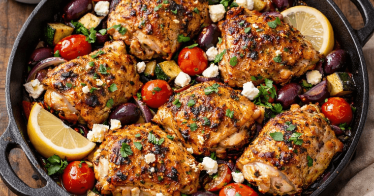 Easy Mediterranean Chicken Thighs Recipe – One-Pan Dinner in 45 Minutes