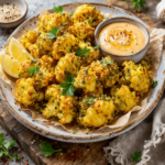 Golden Crispy Cauliflower with dipping sauce