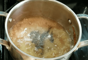 Cooking rice with toasted vermicelli for authentic Egyptian koshari recipe