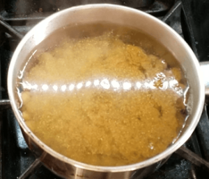 Seasoning chickpeas for the homemade Koshari recipe