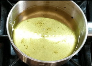 Oil from frying onions for koshari