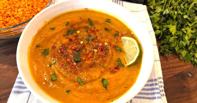 Authentic Egyptian Red Lentil Soup (Shorbat Ads)