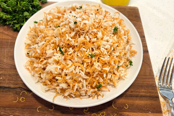 Authentic Egyptian Rice with Vermicelli (Roz Bel Shariya)