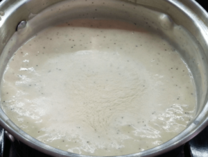 creamy bechamel sauce in a pot