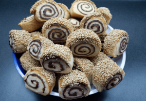 Vegan date filled pinwheel cookies