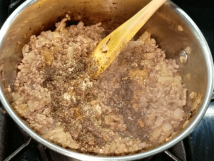 Seasoning ground beef
