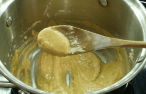 Golden flour and butter paste