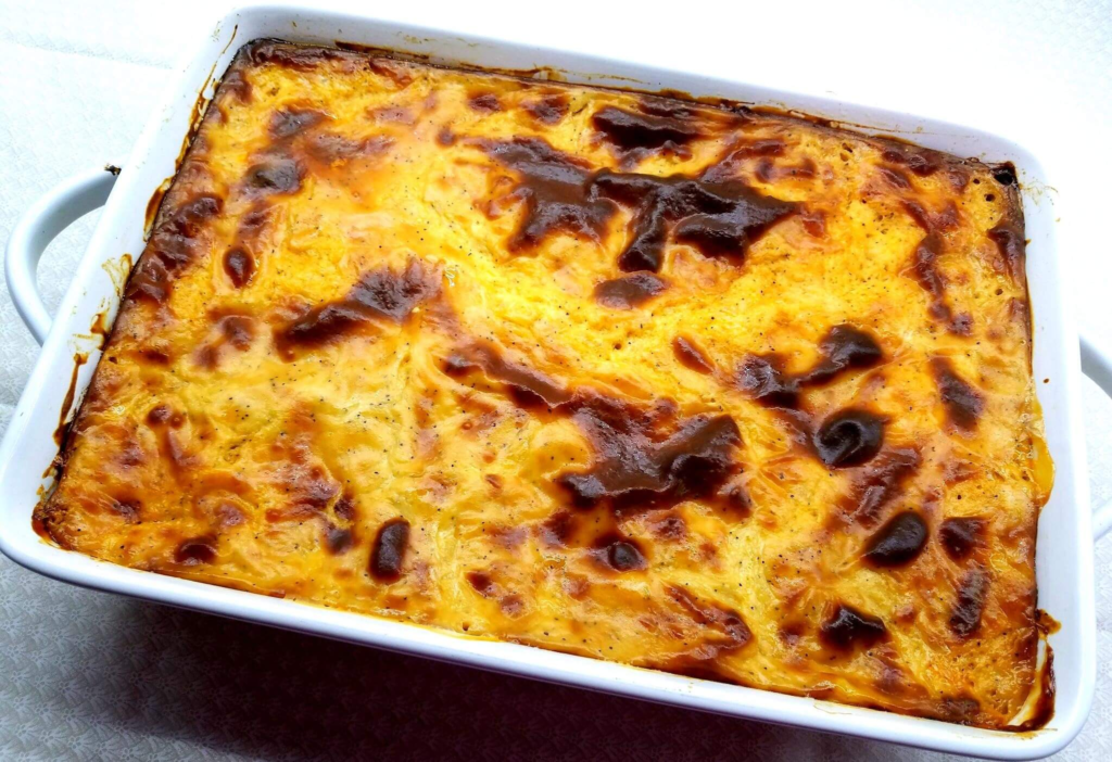 Egyptian Macaroni Bechamel Casserole.
