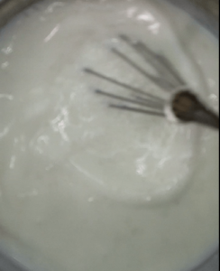 Whisking milk