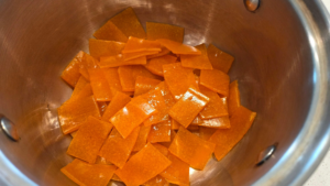 chopped qamar al din apricot sheets