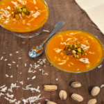 Qamar Al Din pudding recipe – smooth Middle Eastern apricot dessert topped with pistachios
