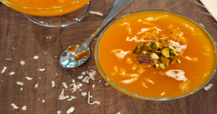 Qamar Al Din pudding recipe – smooth Middle Eastern apricot dessert topped with pistachios