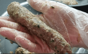 shaping kofta kebabs