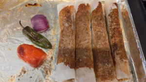 Easy doner kebab baking in the oven until juicy and fully cooked