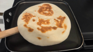 Golden brown cooked Turkish flatbread