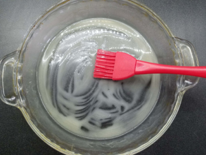 Grease a baking dish for Egyptian Eggah