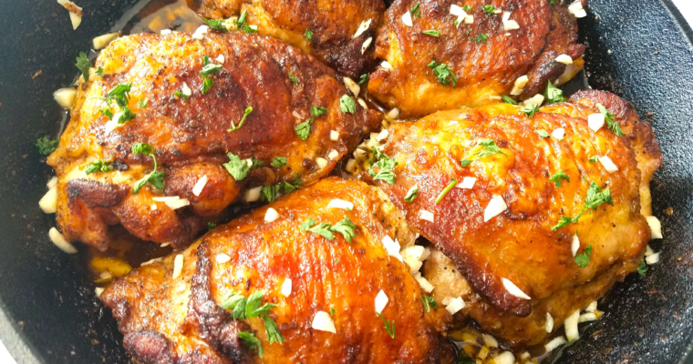 Lemon Garlic Chicken Thighs